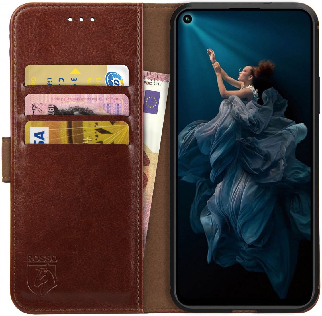 Rosso Element Honor 20 Pro Hoesje Book Cover Bruin afbeelding 1
