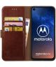 Rosso Element Motorola One Vision Hoesje Book Cover Bruin