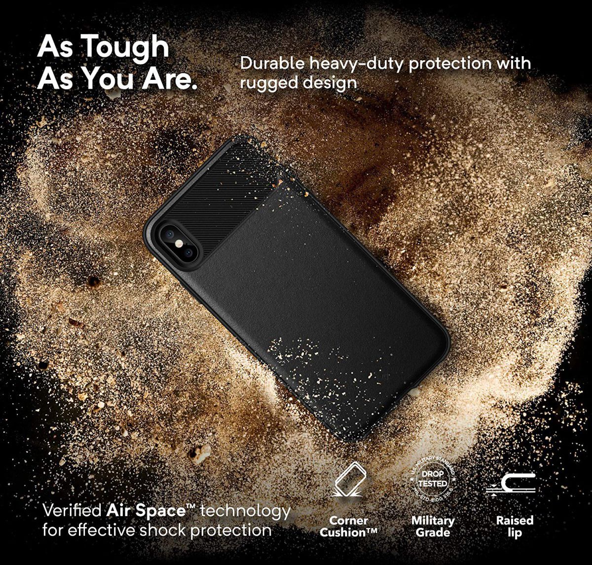 Caseology Vault Apple iPhone XS Max Hoesje Zwart afbeelding 4