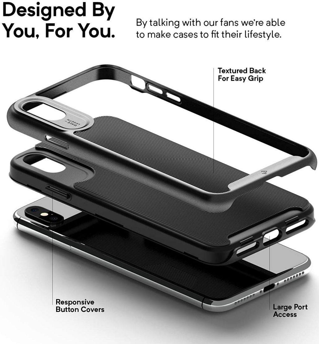 Caseology Wavelength Apple iPhone XS Max Hoesje Zwart afbeelding 6