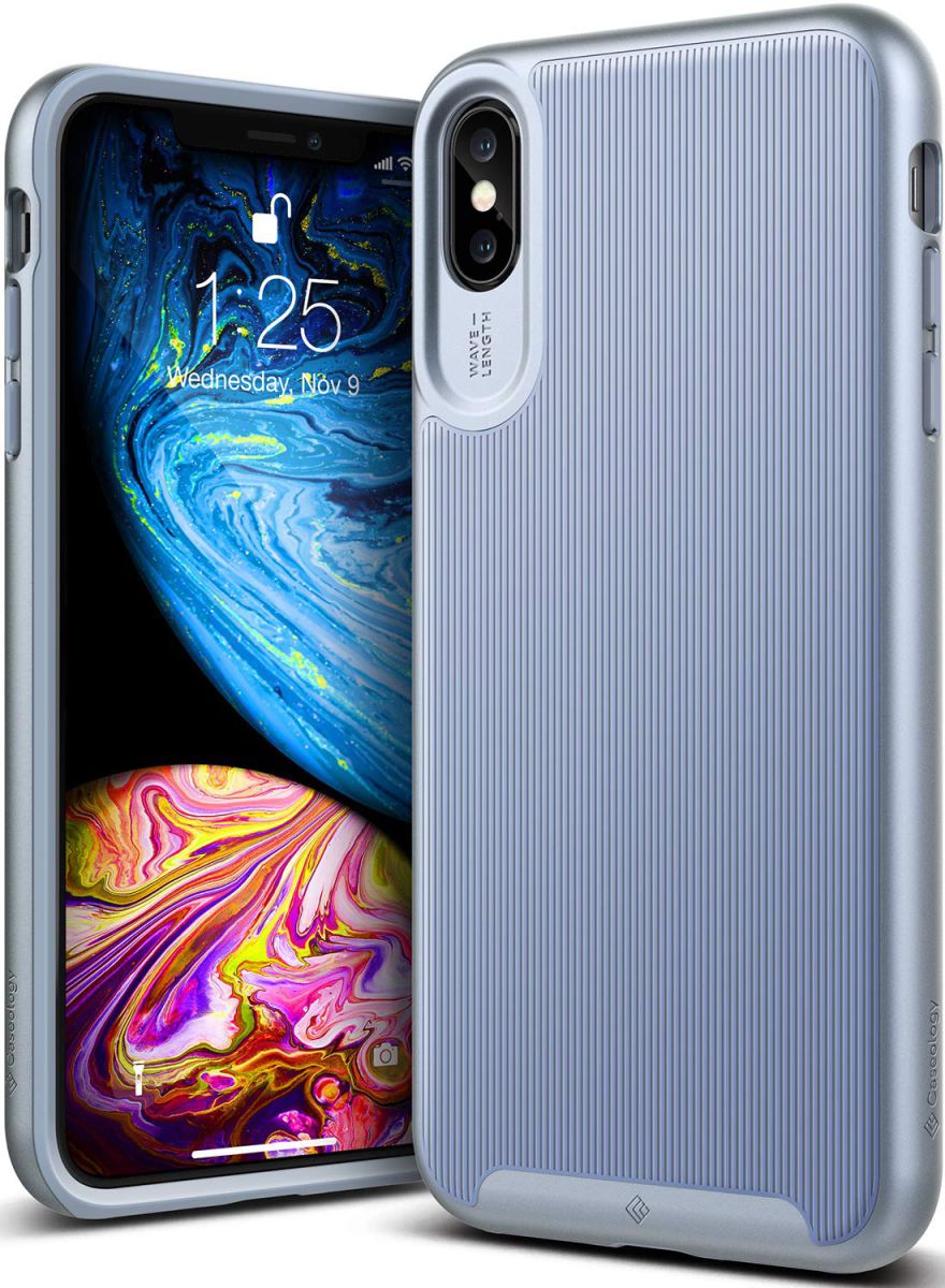 Caseology Wavelength Apple iPhone XS Max Hoesje Licht Blauw afbeelding 1