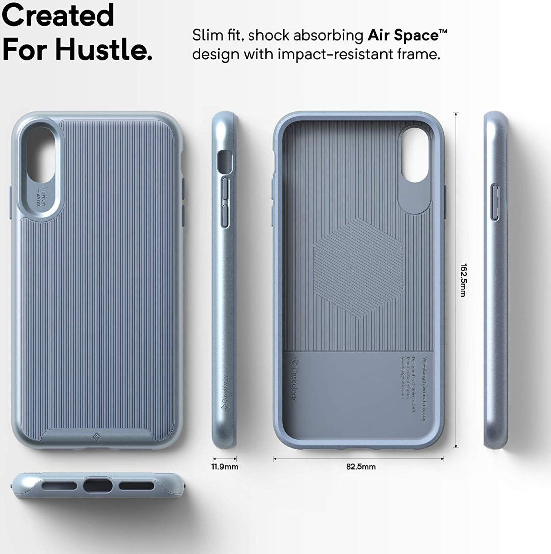 Caseology Wavelength Apple iPhone XS Max Hoesje Licht Blauw afbeelding 2