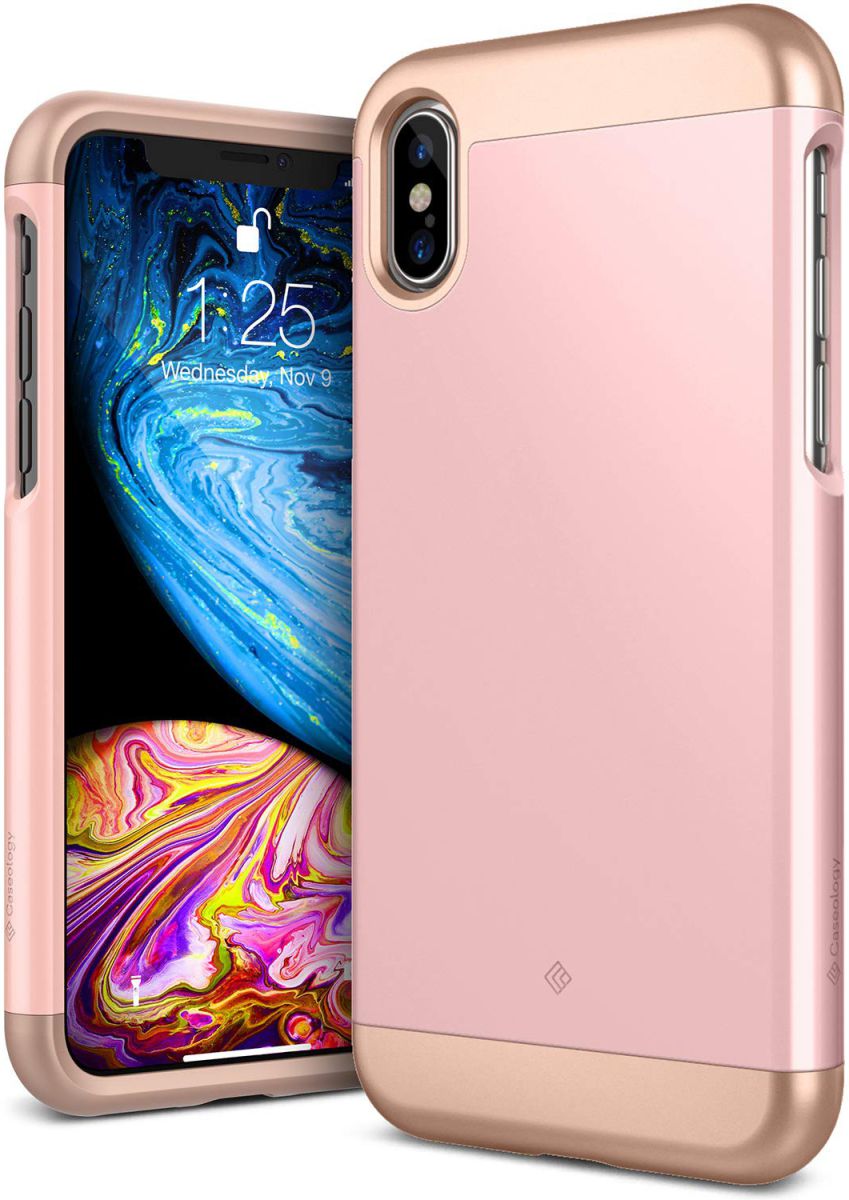 Caseology Savoy Apple iPhone XS / X Hoesje Roze Goud afbeelding 1