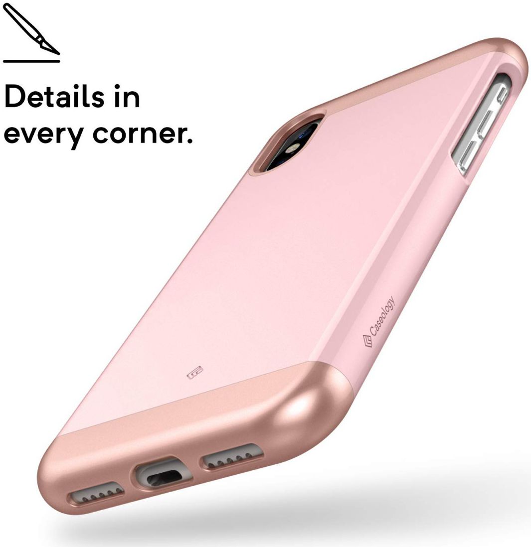 Caseology Savoy Apple iPhone XS / X Hoesje Roze Goud afbeelding 4