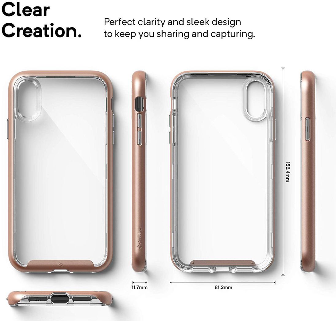 Caseology Skyfall Apple iPhone XR Hoesje Transparant/Roze Goud afbeelding 4