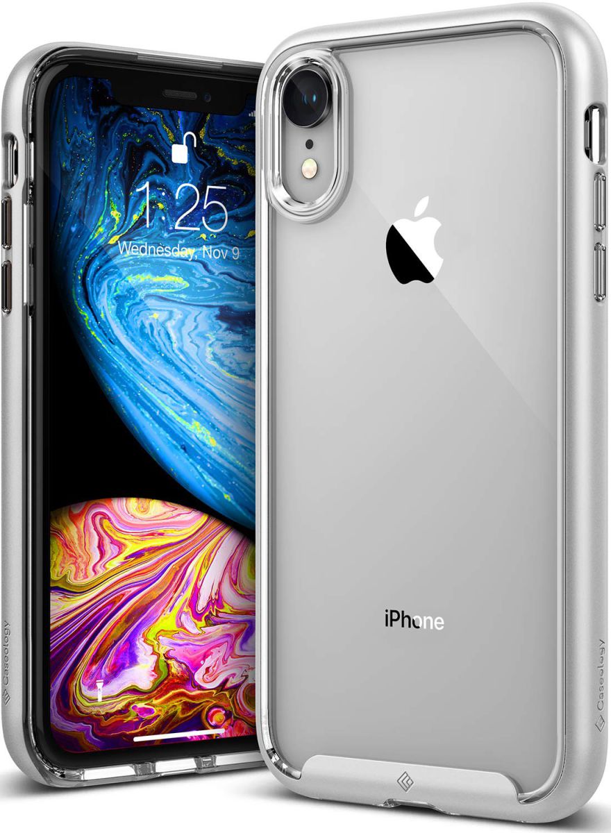 Caseology Skyfall Apple iPhone XR Hoesje Transparant/Zilver afbeelding 1