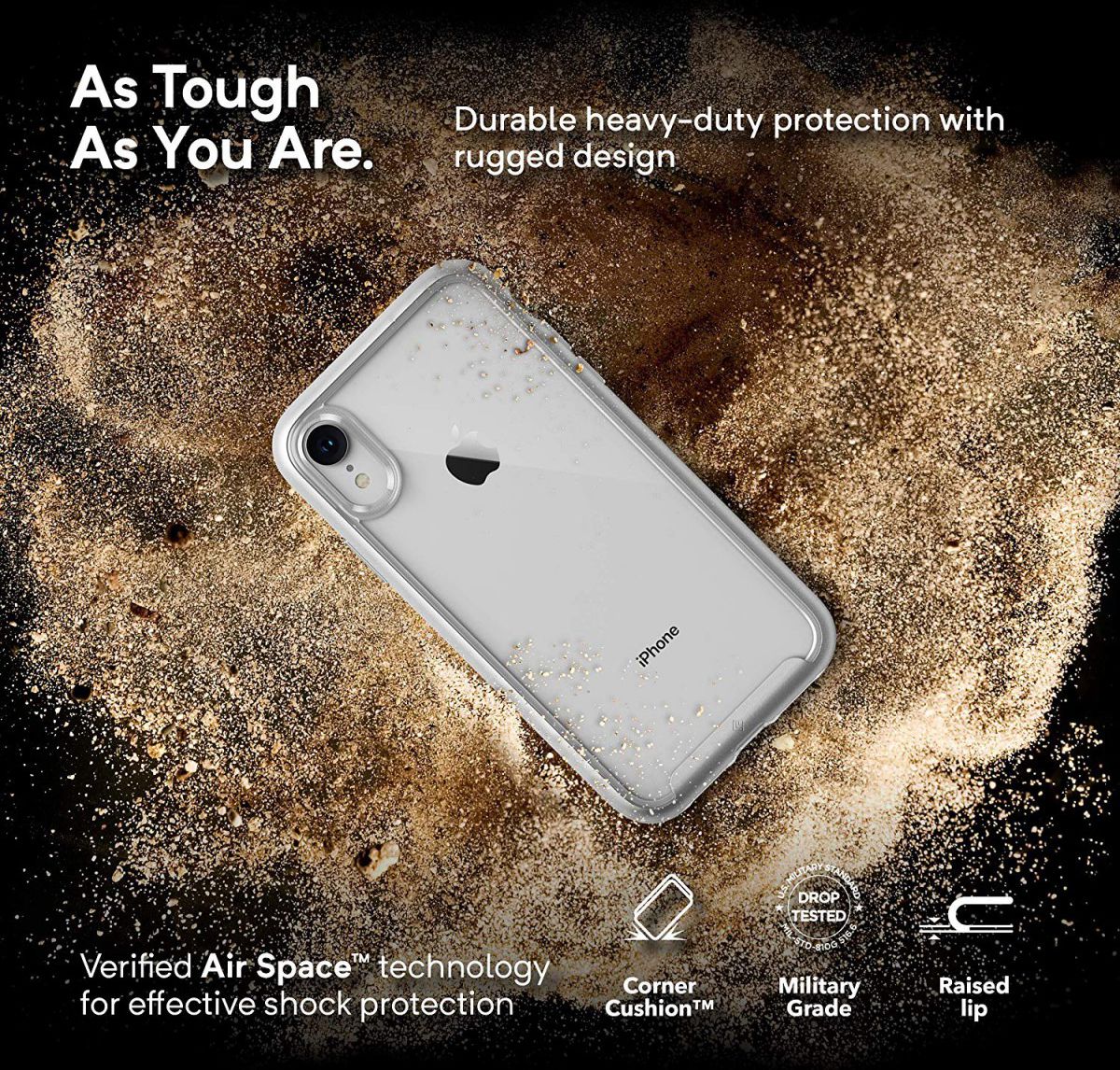 Caseology Skyfall Apple iPhone XR Hoesje Transparant/Zilver afbeelding 6