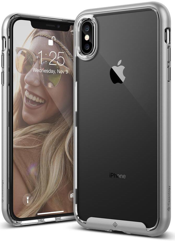 Caseology Skyfall Apple iPhone XS Max Hoesje Transparant/Zilver afbeelding 1