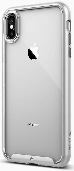 Caseology Skyfall Apple iPhone XS Max Hoesje Transparant/Zilver afbeelding 2