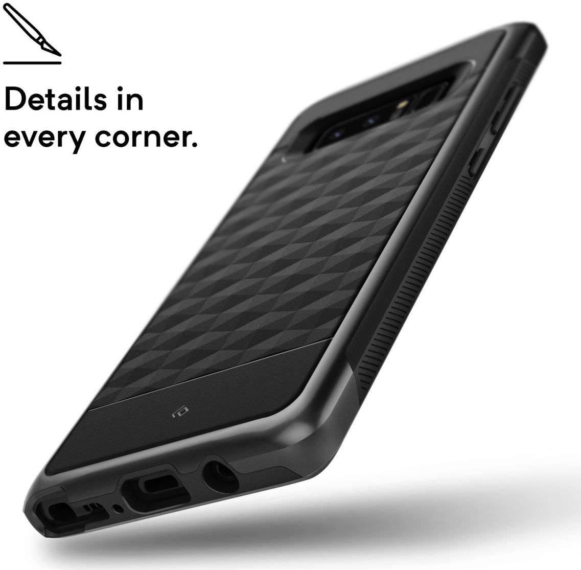 Caseology Parallax Samsung Galaxy Note 8 Hoesje Zwart afbeelding 4