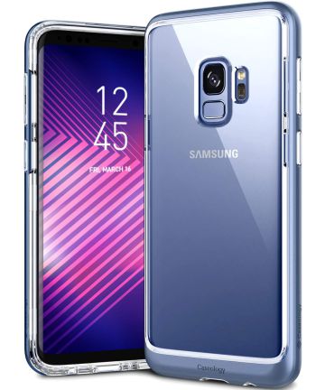 Caseology Skyfall Samsung Galaxy S9 Hoesje Transparant/Blauw Hoesjes