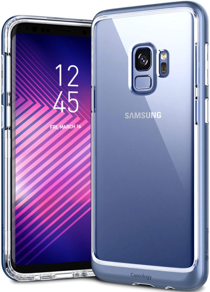 Caseology Skyfall Samsung Galaxy S9 Hoesje Transparant/Blauw afbeelding 1