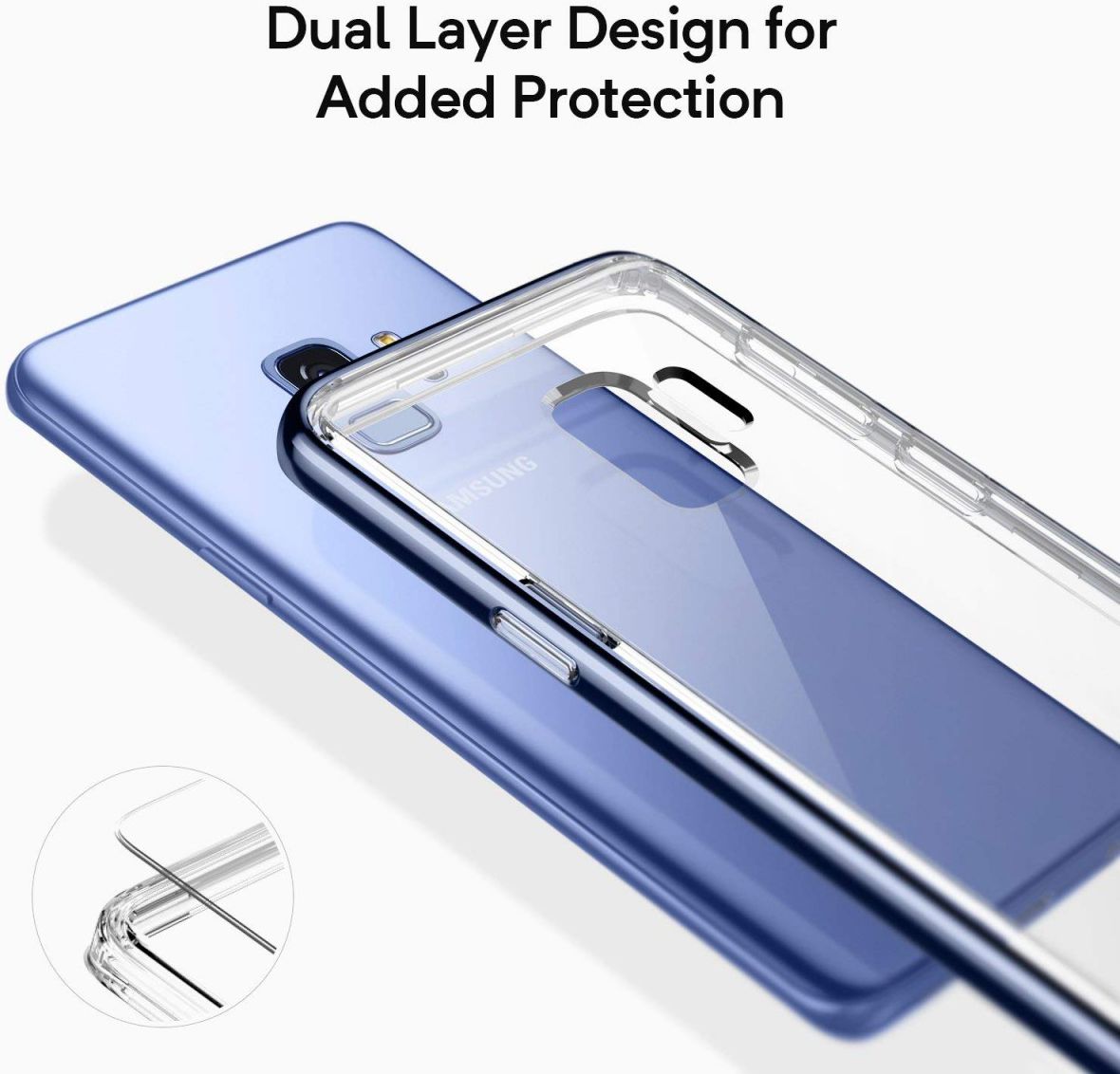 Caseology Skyfall Samsung Galaxy S9 Hoesje Transparant/Blauw afbeelding 2