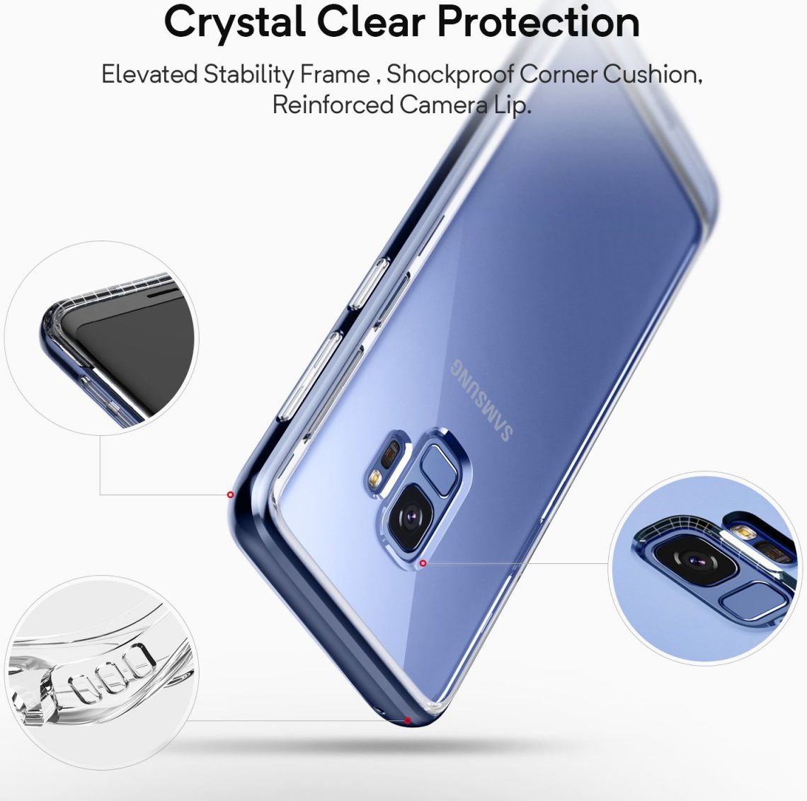 Caseology Skyfall Samsung Galaxy S9 Hoesje Transparant/Blauw afbeelding 4