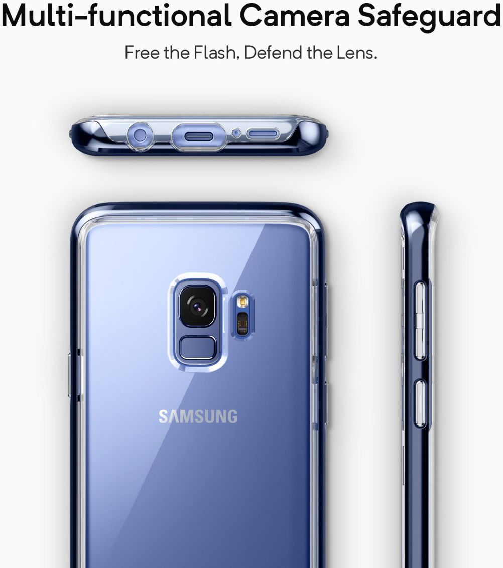 Caseology Skyfall Samsung Galaxy S9 Hoesje Transparant/Blauw afbeelding 6