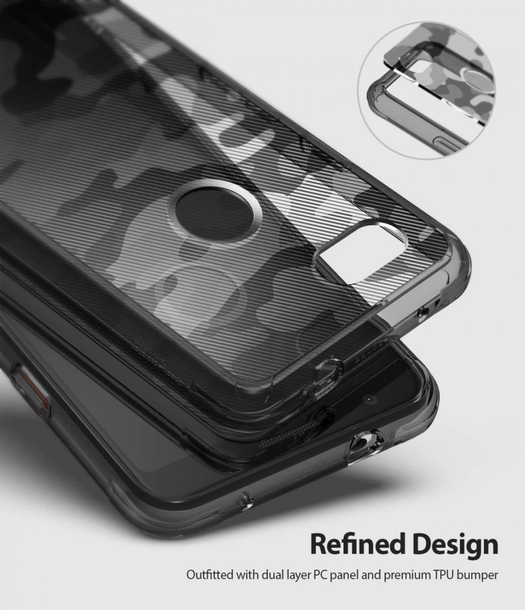 Ringke Fusion Google Pixel 3a Hoesje Camo Zwart afbeelding 4
