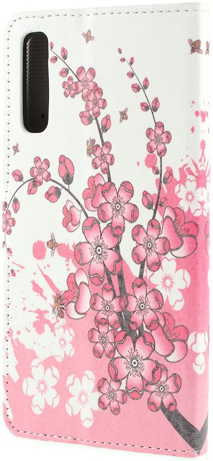Samsung Galaxy A50 Book Case Hoesje Wallet Kunstleer Print Bloesem afbeelding 5