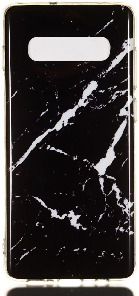 Samsung Galaxy S10 Plus TPU Back Cover met Marmer Print Zwart afbeelding 1