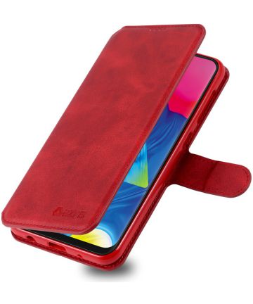 AZNS Samsung Galaxy M10 Portemonnee Stand Hoesje Rood Hoesjes