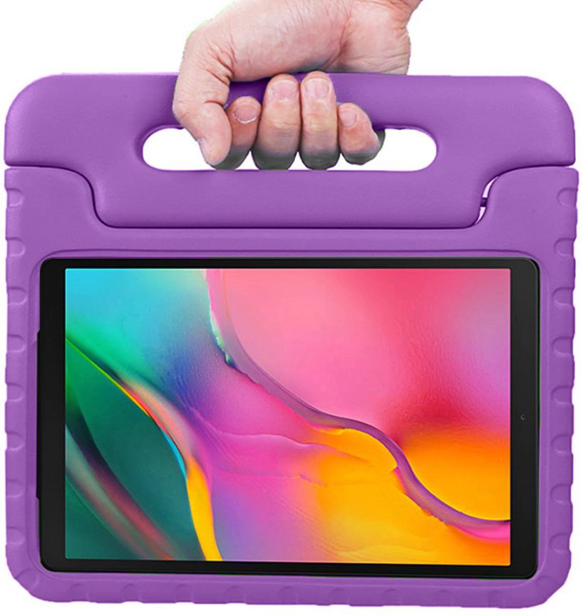 Samsung Galaxy Tab A 10.1 (2016) Kinder Tablethoes met Handvat Paars afbeelding 5