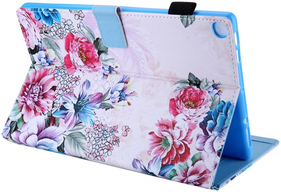 Samsung Galaxy Tab A 10.1 (2019) Portemonnee Hoesje Bloemen Print afbeelding 3