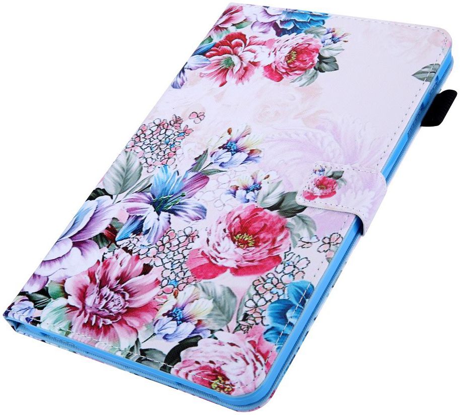 Samsung Galaxy Tab A 10.1 (2019) Portemonnee Hoesje Bloemen Print afbeelding 4