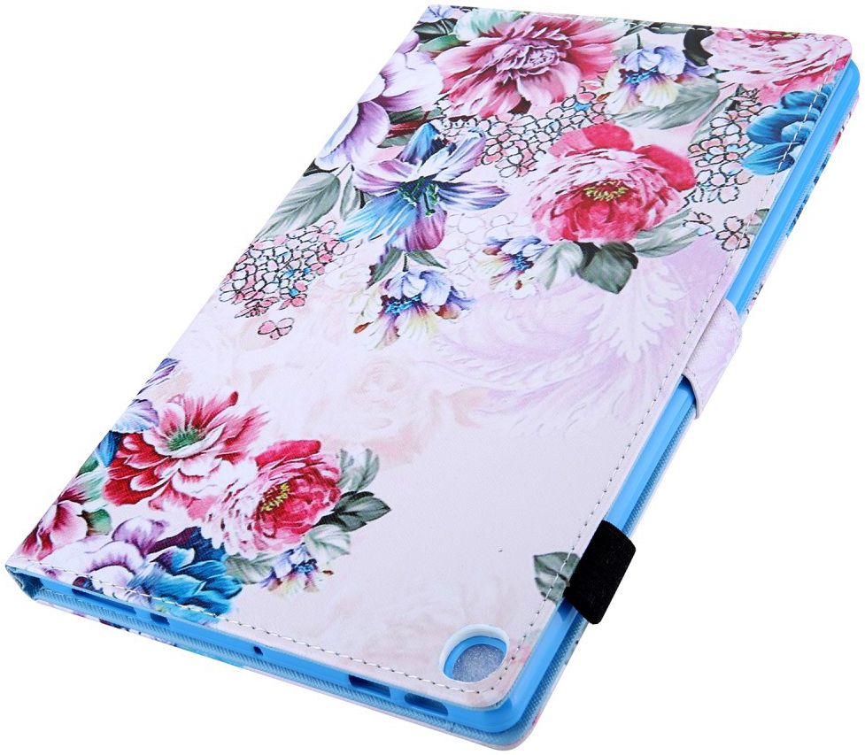 Samsung Galaxy Tab A 10.1 (2019) Portemonnee Hoesje Bloemen Print afbeelding 6