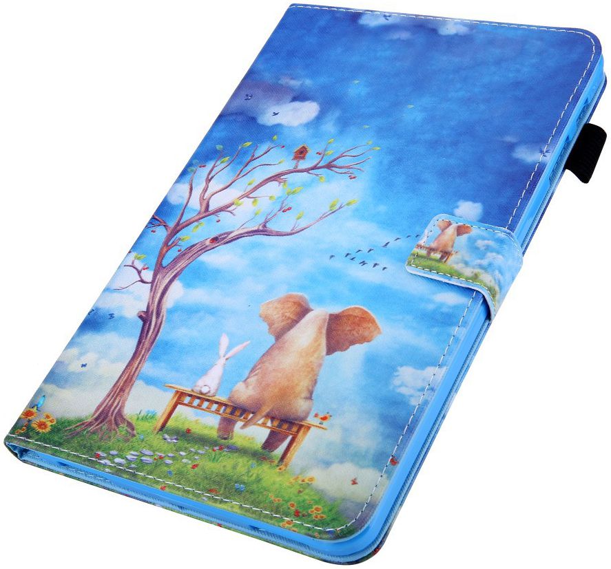 Samsung Galaxy Tab A 10.1 (2019) Portemonnee Hoesje Olifant Print afbeelding 4