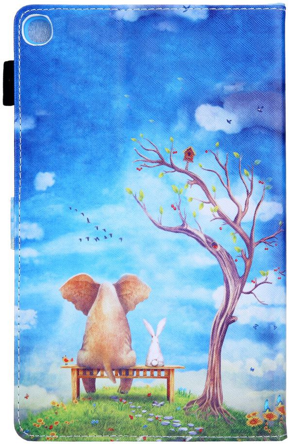 Samsung Galaxy Tab A 10.1 (2019) Portemonnee Hoesje Olifant Print afbeelding 5
