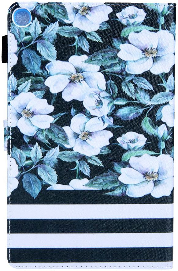 Samsung Galaxy Tab A 10.1 (2019) Portemonnee Hoesje Bloem Print afbeelding 5