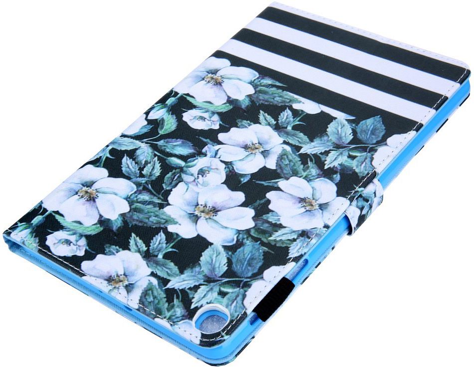 Samsung Galaxy Tab A 10.1 (2019) Portemonnee Hoesje Bloem Print afbeelding 6