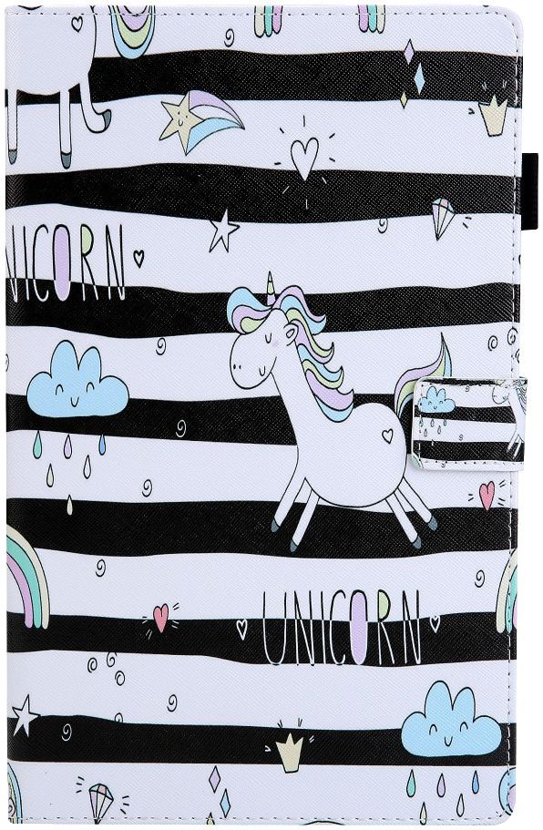 Samsung Galaxy Tab A 10.1 (2019) Portemonnee Hoesje Unicorn Print afbeelding 1