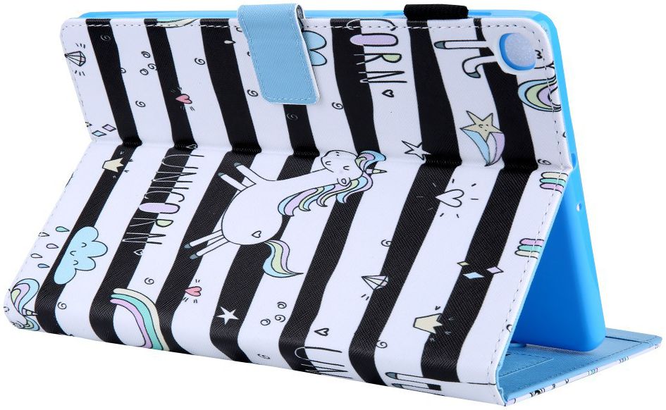 Samsung Galaxy Tab A 10.1 (2019) Portemonnee Hoesje Unicorn Print afbeelding 3