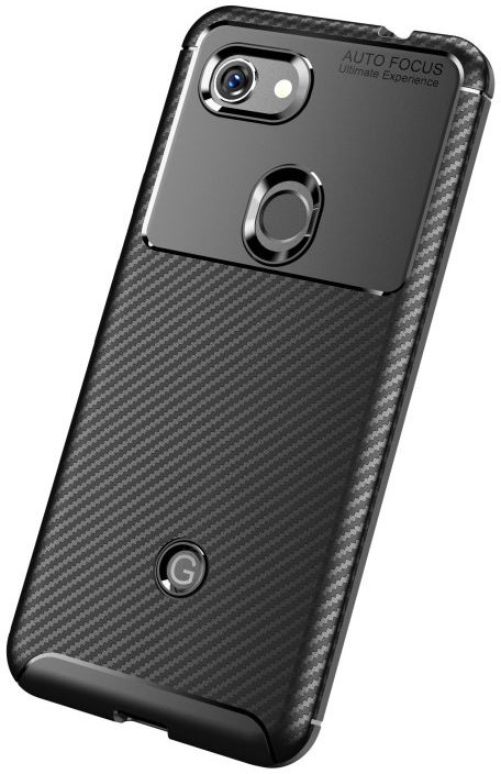 Google Pixel 3a Siliconen Carbon Hoesje Zwart afbeelding 4