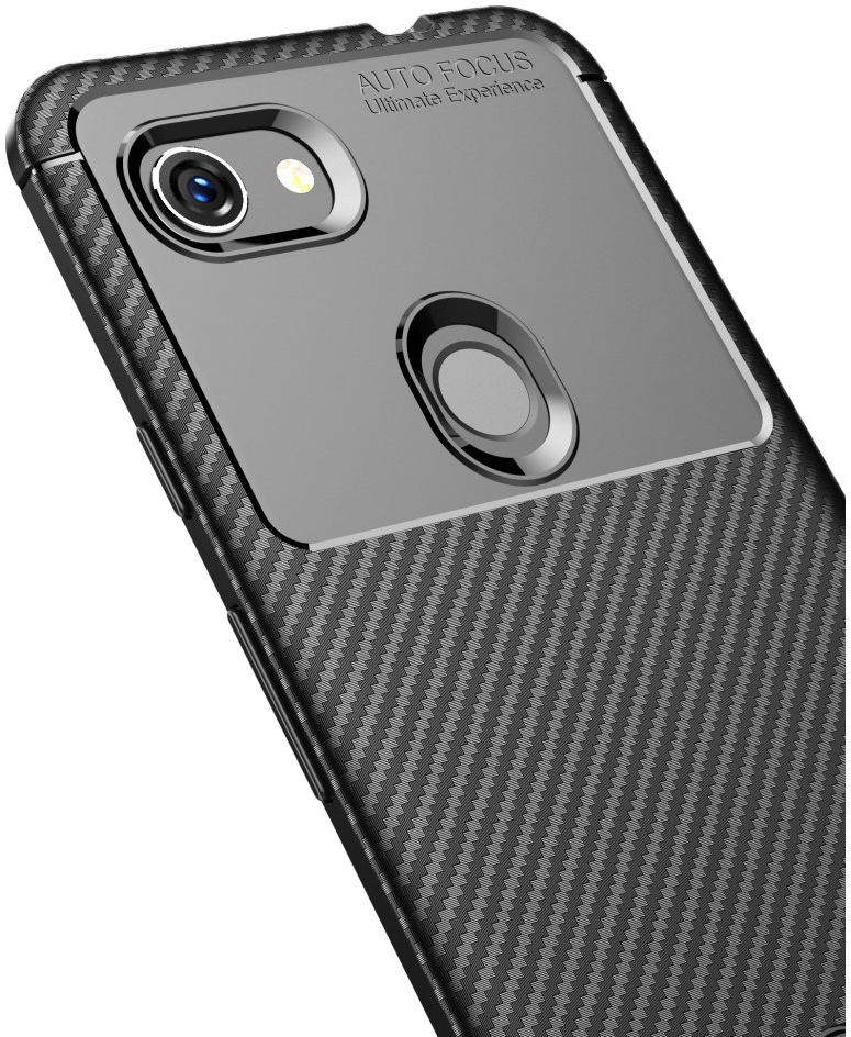 Google Pixel 3a Siliconen Carbon Hoesje Zwart afbeelding 5