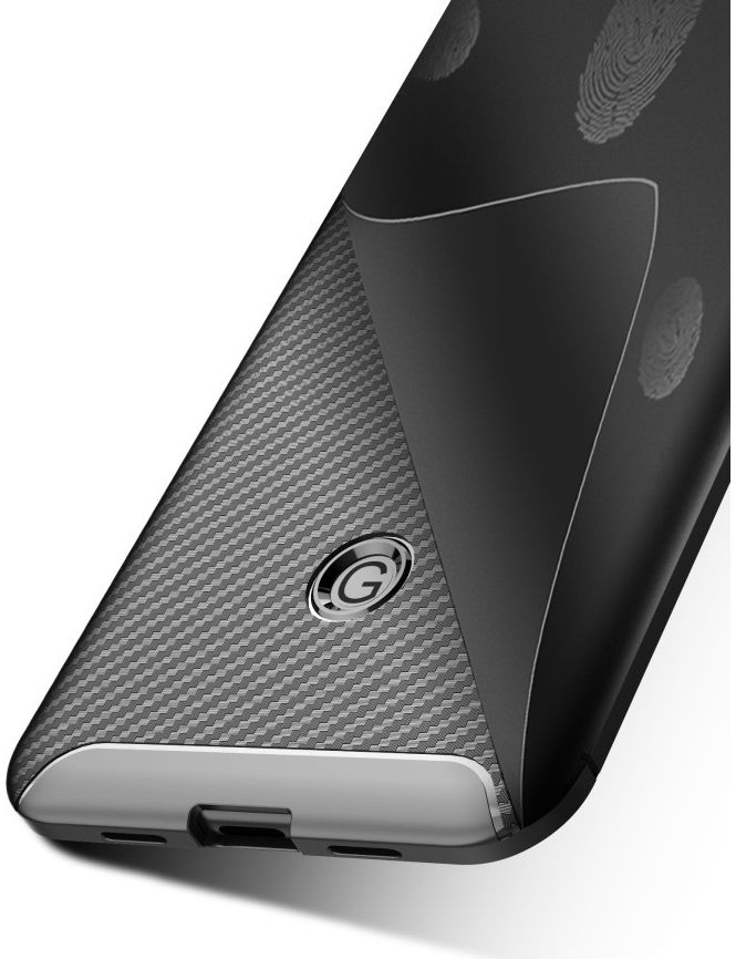 Google Pixel 3a Siliconen Carbon Hoesje Zwart afbeelding 6