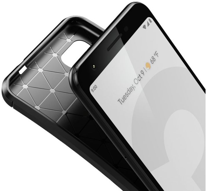 Google Pixel 3a Siliconen Carbon Hoesje Zwart afbeelding 9
