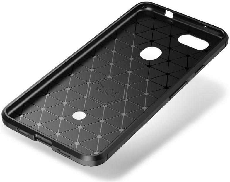 Google Pixel 3a Siliconen Carbon Hoesje Zwart afbeelding 10