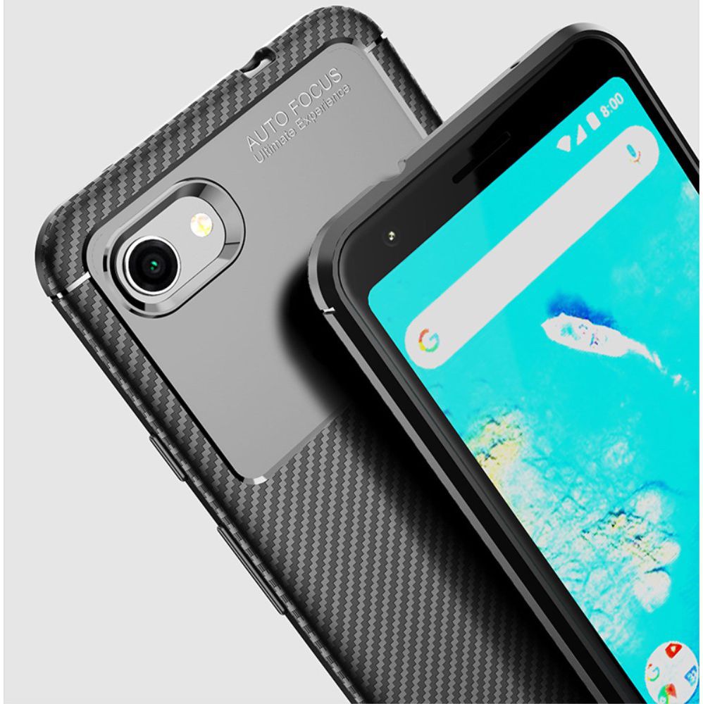Google Pixel 3a XL Siliconen Carbon Hoesje Zwart afbeelding 14