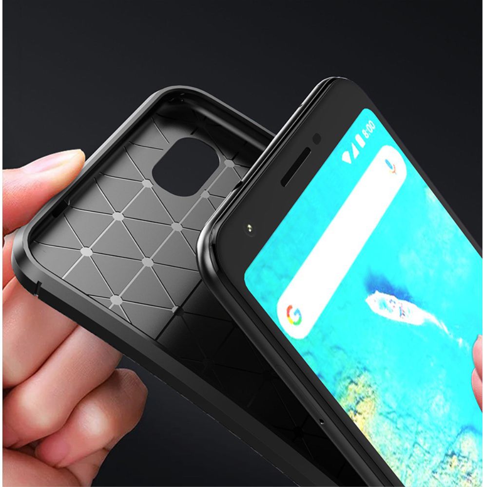 Google Pixel 3a XL Siliconen Carbon Hoesje Zwart afbeelding 16