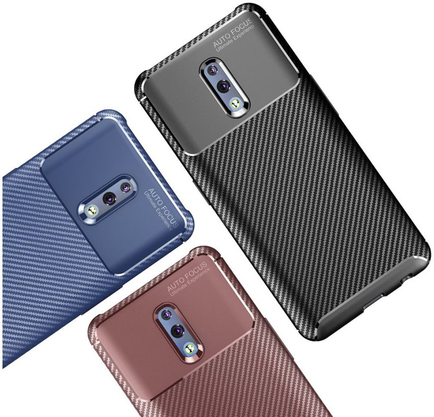 Oppo Reno Siliconen Carbon Hoesje Zwart afbeelding 12
