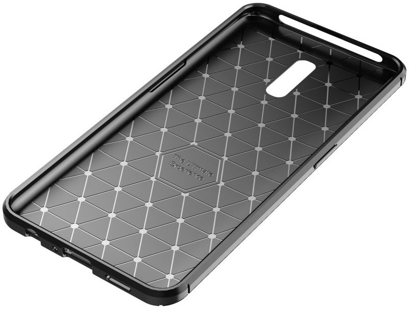 Oppo Reno Siliconen Carbon Hoesje Zwart afbeelding 10