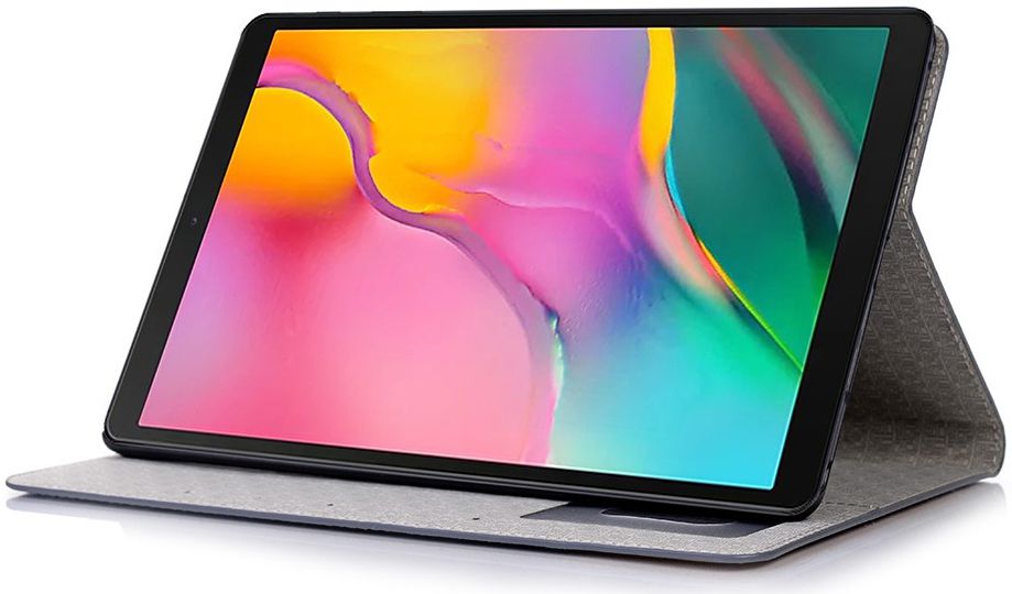 Samsung Galaxy Tab A 10.1 (2019) Linnen Portemonnee Hoesje Zwart afbeelding 3