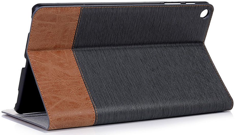 Samsung Galaxy Tab A 10.1 (2019) Linnen Portemonnee Hoesje Zwart afbeelding 5