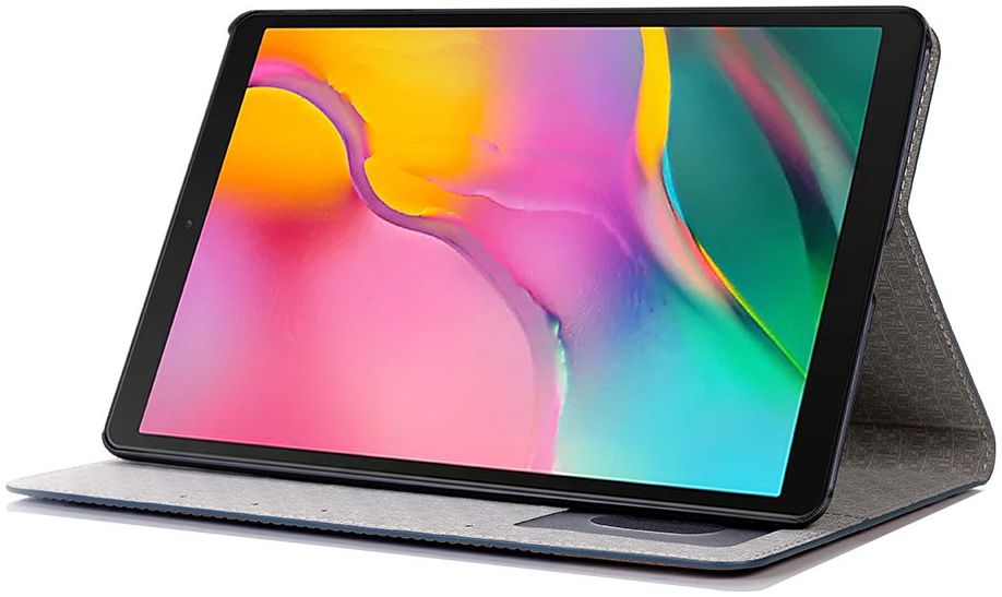 Samsung Galaxy Tab A 10.1 (2019) Linnen Portemonnee Hoesje Blauw afbeelding 3