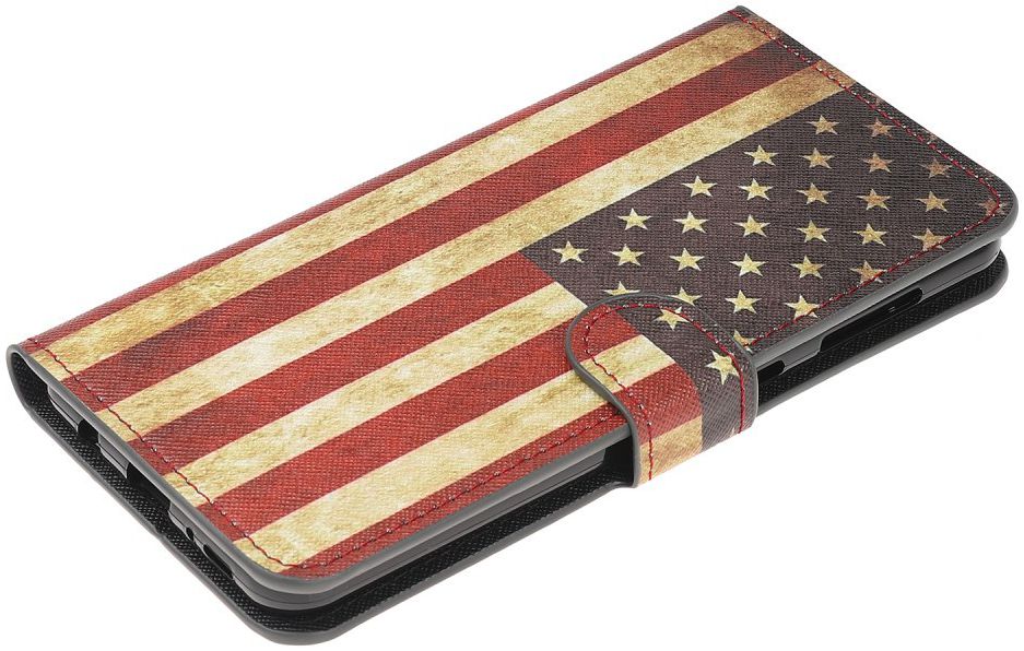 Samsung Galaxy A50 Book Case Hoesje Wallet met Print Amerika Vlag afbeelding 4