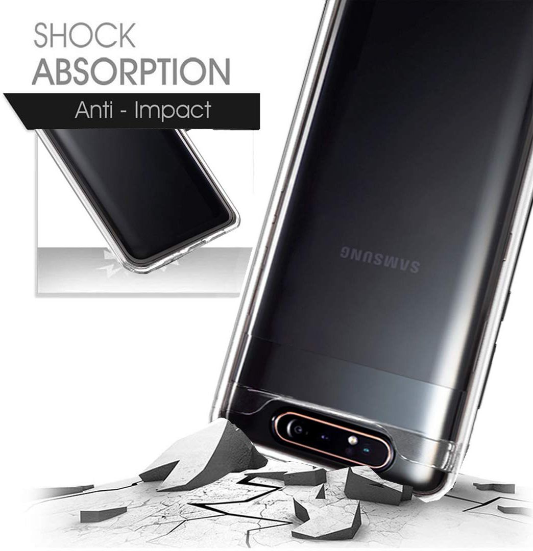 Transparant Samsung Galaxy A80 Hoesje Dun TPU afbeelding 3
