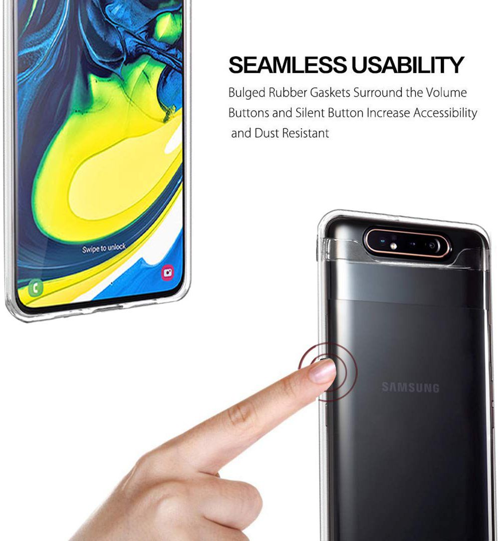 Transparant Samsung Galaxy A80 Hoesje Dun TPU afbeelding 4