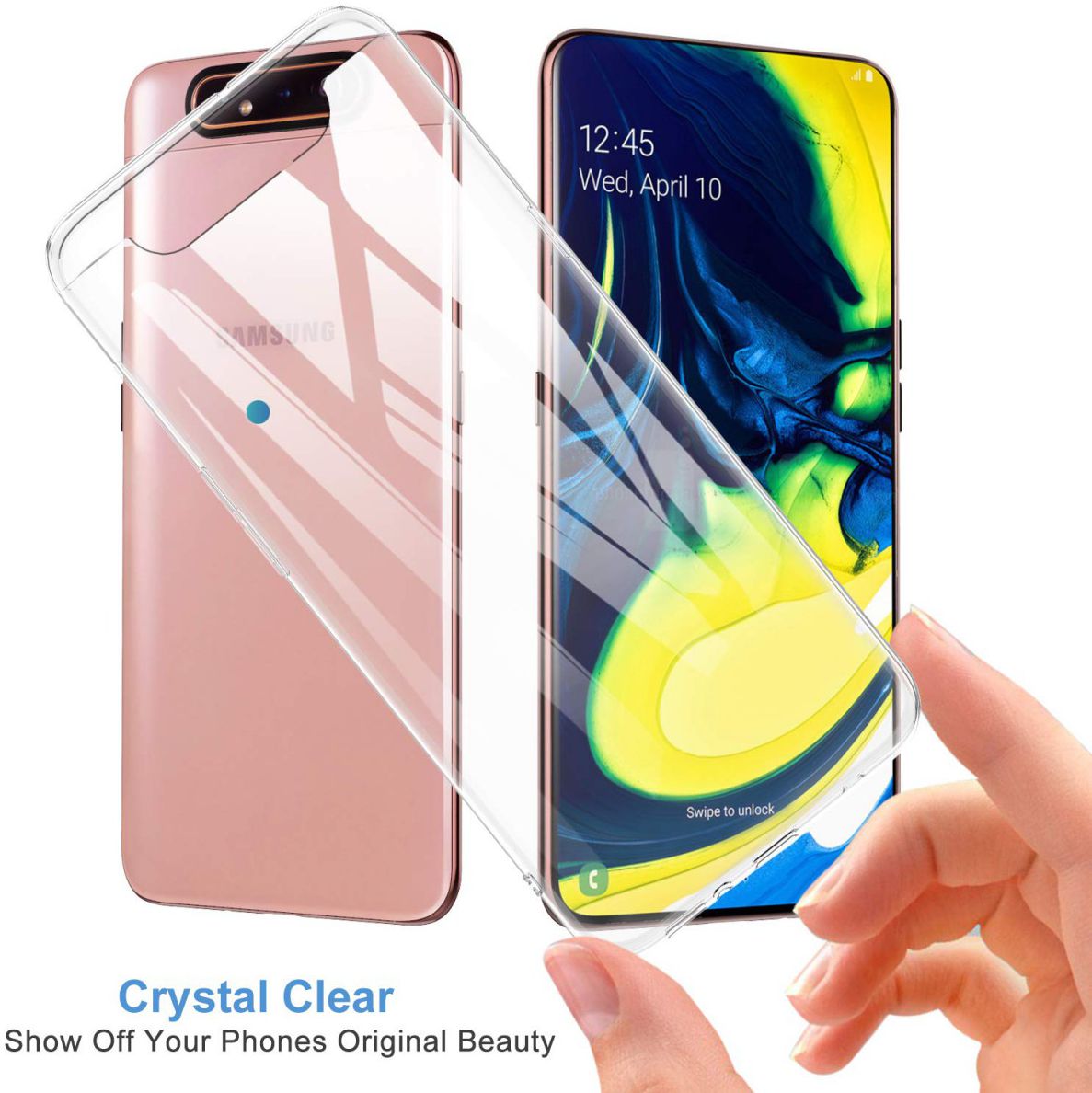 Transparant Samsung Galaxy A80 Hoesje Dun TPU afbeelding 6