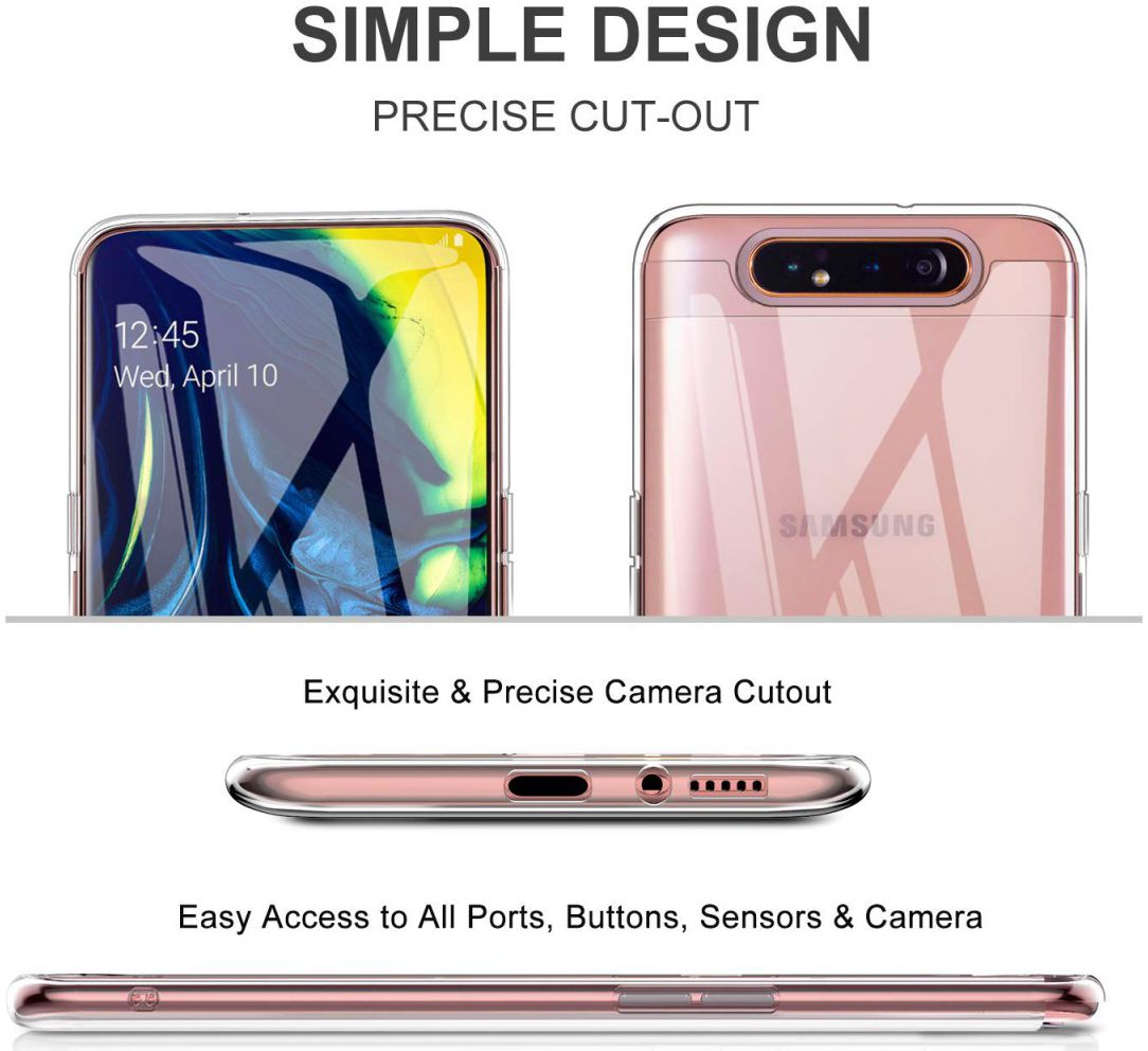 Transparant Samsung Galaxy A80 Hoesje Dun TPU afbeelding 8